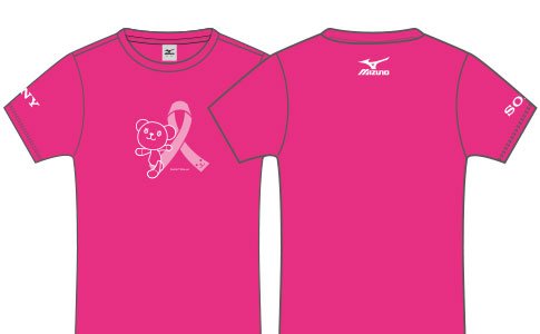 Sony Pink Ribbon報名好禮MOMO熊 X Mizuno紀念排汗衫