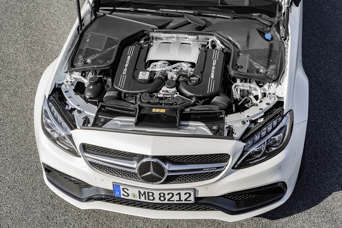 Mercedes-AMG C63 Coupe hot inside V engine